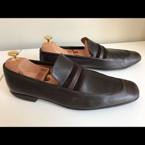 Men’s dress brown Gucci loafers
